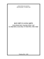 skkn giải pháp đẩy mạnh công tác xã hội hóa giáo dục ở trường tiểu học 