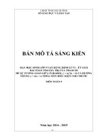 skkn  dạy học sinh lớp 9 vận dụng định lí vi ét giải bài toán tìm giá trị của tham số để sự tương giao giữa PARABOL y = ax2 (a khác o) và đường thẳng y = mx + n thảo mãn điều kiện cho trước 