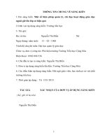 skkn một số biện pháp chỉ đạo hoạt động giáo dục ngoài giờ lên lớp ở trường TH có hiệu quả