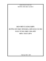 skkn hướng dẫn học sinh khá, giỏi giải các bài toán về dấu hiệu chia hết