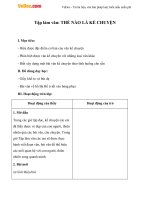 Giáo án Tiếng Việt 4 bài: Thế nào là kể chuyện?