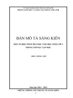 skkn  một số biện pháp rèn kĩ năng đọc cho học sinh lớp 2 trong giờ dạy tập đọc