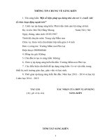 skkn một số biện pháp tạo hứng thú cho trẻ 3 + 4 tuổi khi tổ chức hoạt động ngoài trời 