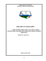 skkn một số biện pháp nâng cao chất lượng chuyên môn cho đội ngũ giáo viên trong trường mầm non 