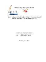 GIẢI PHÁP PHÁT TRIỂN LÀNG NGHỀ đúc ĐỒNG TRUYỀN THỐNG TRÊN địa bàn THÀNH PHỐ HUẾ