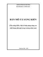 skkn một số biện pháp nâng cao chất lượng đội ngũ trong trường mầm non 