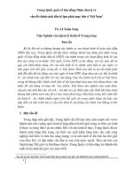 Trung Quốc quốc tế hóa đồng Nhân dân tệ và vấn đề chính sách tiền tệ lạm phát mục tiêu ở Việt Nam