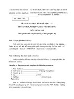 ĐỀ THI TUYỂN VIÊN CHỨC NGẠCH GIÁO VIÊN TIỂU HỌC môn tiếng anh (kèm đáp án)