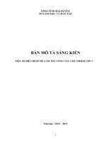 skkn một số biện pháp làm tốt công tác chủ nhiệm lớp 1