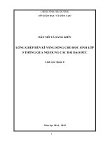 skkn  lồng ghép rèn luyện kỹ năng sống cho học sinh lớp 5 thông qua các bài học đạo đức 