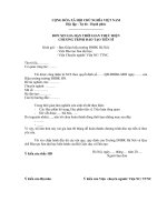 Đơn gia hạn chương trình đào tạo Tiến sĩ