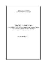 skkn  một số biện pháp quản lý bồi dưỡng và phát triển đội ngũ giáo viên ở trường tiểu học 