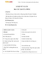 Giáo án Tiếng Việt 4 bài Cấu tạo của tiếng