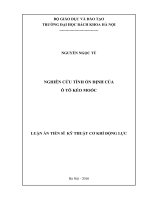 Luận án nghiên cứu tính ổn định của ô tô kéo moóc 