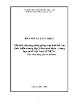 skkn  đổi mới PP giảng dạy bài thể dục phát triển chung lớp 5 theo mô hình trường học mới VNEN 