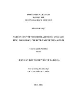 NGHIÊN cứu VAI TRÒ CHỈ số ABI TRONG SÀNG lọc BỆNH ĐỘNG MẠCH CHI dưới ở NGƯỜI TRÊN 60 TUỔI