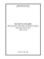 skkn rèn kĩ năng tính diện tích hình thang cho học sinh lớp 5