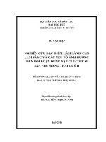Nghiên cứu đặc điểm lâm sàng, cận lâm sàng và các yếu tố ảnh hưởng đến rối loạn dung nạp glucose ở sản phụ mang thai quý II