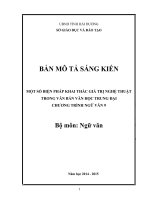 skkn một số biện pháp khai thác giá trị nghệ thuật trong văn bản văn học trung đại chương trình ngữ văn 9