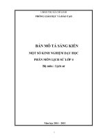 skkn một số kinh nghiệm dạy học phân môn lịch sử lớp 4