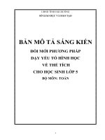 skkn đổi mới phương pháp dạy các yếu tố hình học về thể tích cho học sinh lớp 5 