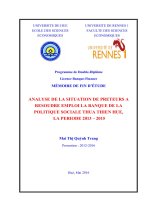 cho vay và giải quyết việc làm. Luận văn tiếng pháp