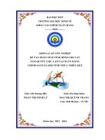 Phân tích tình hình cho vay giải quyết việc làm tại ngân hàng chính sách xã hội việt nam chi nhánh tỉnh thừa thiên huế giai đoạn 2013 – 2015