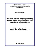 Định hướng đào tạo và sử dụng đội ngũ cán bộ khoa học kỹ thuật đào tạo ở nước ngoài bằng ngân sách nhà nước đến năm 2030