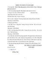 skkn một số biện pháp giúp HS yêu thích môn học và có hiệu quả phân môn lịch sử lớp 4  