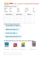 Bài tập Tiếng Anh lớp 4 Let's learn English 2 Unit 5