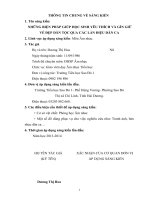 skkn tiểu học những biện pháp giúp HS yêu thích và giữ gìn vẻ đẹp dân tộc qua các làn điệu dân ca