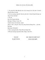 skkn biện pháp dạy học rèn kĩ năng giải các bài toán chuyển động đều dạng vận dụng cho học sinh lớp 5