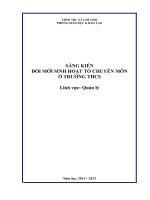 skkn đổi mới sinh hoạt tổ chuyên môn ở trường THCS 