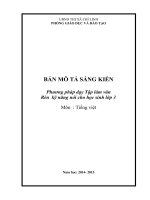 skkn phương pháp dạy tập làm văn  rèn kỹ năng nói cho HS lớp 3