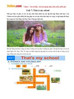 Bài tập tiếng anh lớp 3 (mới) Unit 7: That is my school