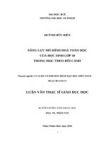 NĂNG lực mô HÌNH hóa TOÁN học của học SINH lớp 10 TRONG học THEO bối CẢNH