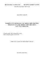Nghiên cứu đánh giá tác động môi trường tích lũy của hệ thống liên hồ chứa lưu vực sông Ba