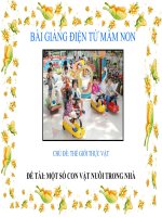 Bài giảng điện tử đề tài Một số con vật nuôi trong nhà