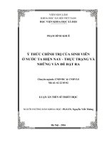 luận án ý thức chính trị của sinh viên nước ta hiện nay thực trạng và những vấn đề đặt ra