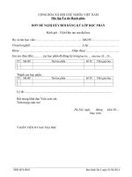 Đơn xin thay đổi đăng ký học phần trường HUST