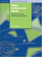 Rules, patterns and words   grammar and lexis in english language teaching   willis dave 