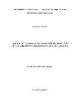 Nghiên cứu đánh giá tác động môi trường tích lũy của hệ thống liên hồ chứa lưu vực sông Ba