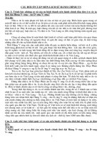 câu hỏi ôn tập môn lịch sử hành chính việt nam có đáp án