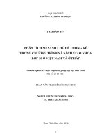 Phân tích so sánh chủ đề thống kê trong chương trình và sách giáo khoa lớp 10 ở việt nam và pháp