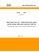 CÔNG TRÌNH THỦY LỢI – THÀNH PHẦN KHỐI LƯỢNG LẬP ĐỀ CƯƠNG TỔNG QUÁT KHẢO SÁT THIẾT KẾ