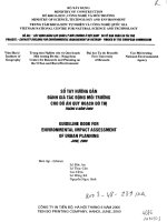 Sổ tay hướng dẫn đánh giá tác động môi trường cho đồ án quy hoạch đô thị 