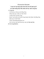 tích hợp liên môn giải quyết vấn đề thực tế cấp thcs 