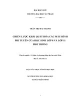 CHIẾN lược KHÁI QUÁT hóa các mẫu HÌNH PHI TUYẾN của học SINH lớp 8 và lớp 11 PHỔ THÔNG