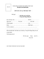 Đơn xin cấp lại thẻ học viên trường HUST