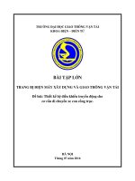 Thiết kế hệ điều khiển truyền động cho cơ cấu di  chuyển xe con cổng trục